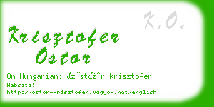 krisztofer ostor business card